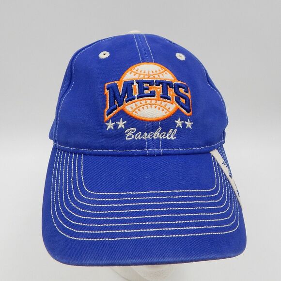 New York NY Mets Hat Baseball Cap Adjustable Strapback Blue Embroidered Logo - Picture 2 of 13